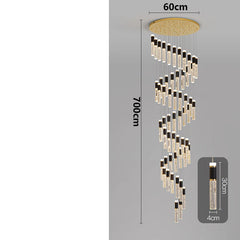 Chandelier with dimensions indicated on a gray background