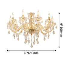 Gold Crystal Multi-Arm Chandelier