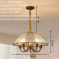 Brushed Gold Floral Pendant Light with Frosted Glass