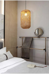 Woven Bamboo Pendant Light Natural Rattan Art Lantern Chandelier
