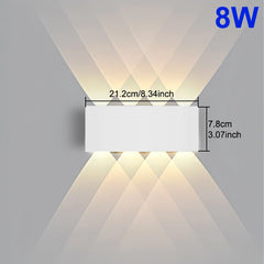 Geometric Up Down LED Wall Sconce Modern Outdoor Light Fixture