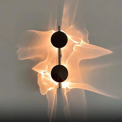 Modern Geometric Disc Wall Sconce with Integrated LED Lighting Effects