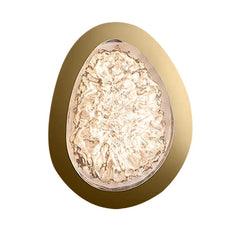 Gold Oval Frame Textured Resin Egg Sconce Wall Light with Warm Glow