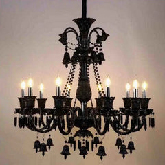 Colored Crystal Tiered Candelabra Chandelier