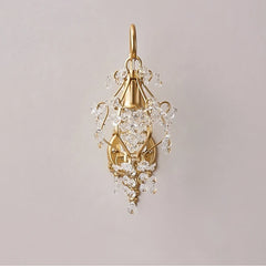 Gold Crystal Sconce Light Fixture with K9 Crystals