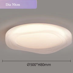 Modern White Textured LED Flush Mount Ceiling Light