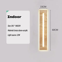 Natural Stone LED Wall Sconce Waterproof Exterior Light