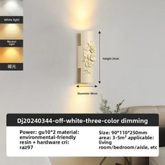 Matte White Resin Floral Wall Sconce Hanging Ceiling Light Fixture