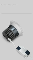 Modern Recessed LED Spotlight Black/White Trim, Dimmable Ceiling Light