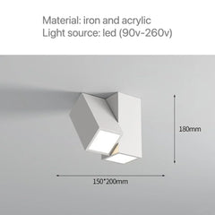 Modern Cylinder Spotlight Ceiling Light with Rotating Heads