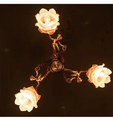 Copper Flower Angel Chandelier