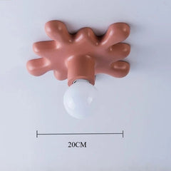 Splatter Ceramic Flush Mount Light - Modern Playful Design
