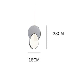 Polished Steel Geometric Pendant Light Fixture Floral Stems Glass