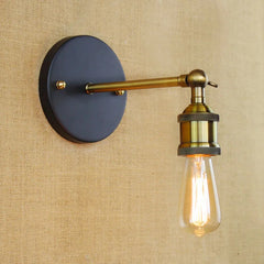 Brass Cone Shade Industrial Wall Sconce with Adjustable Arm