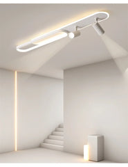 Modern Linear Spotlight Ceiling Lamp with Oval Accent