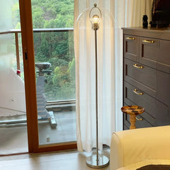 Modern Mushroom Shape Floor Lamp with Metal Finish
