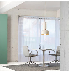 Matte Black Dome Pendant Light with Contrasting Cord