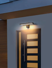 Rotatable LED Wall Sconce with Motion Sensor - Modern Exterior Light