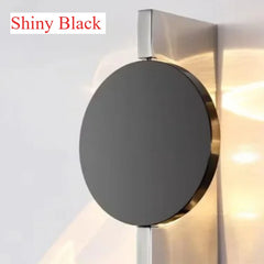 Modern Geometric Disc Wall Sconce with Integrated LED Lighting Effects