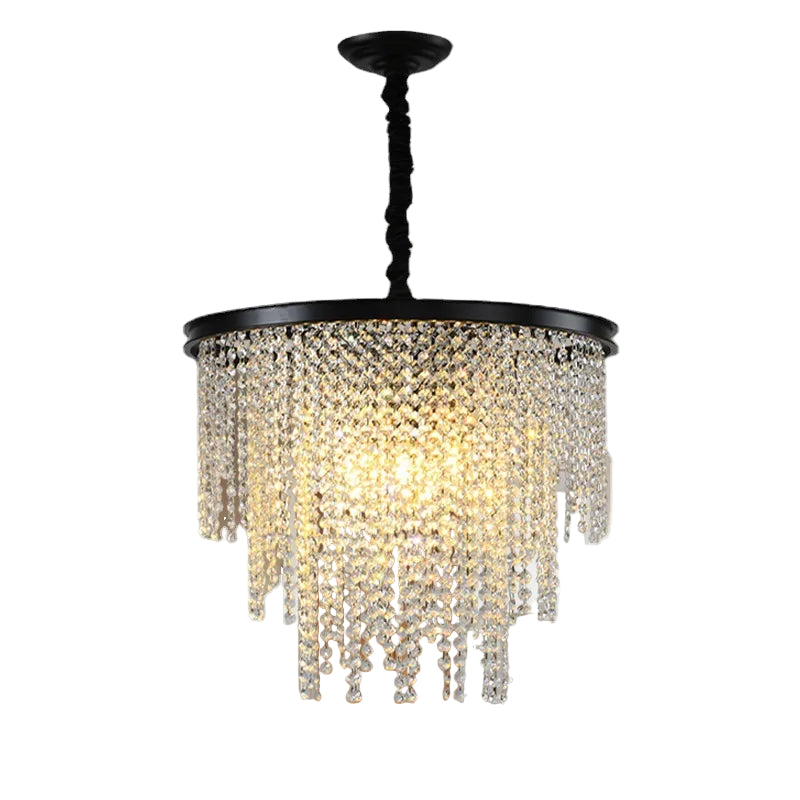 Chandelier with crystal accents on a white background