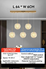 Gold Crystal Orb Pendant Light with K9 Crystal Accents