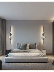 Modern Gold Finish Wave Sconce with Minimalist Metal Frame