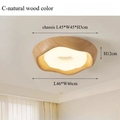 Ceiling light fixture with dimensions labeled on a neutral background