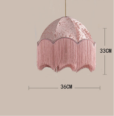 Velvet Tassel Pendant Light with Decorative Fringe