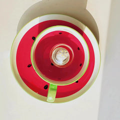 Watermelon Slice Ceramic Cup Flush Mount Ceiling Light Fixture