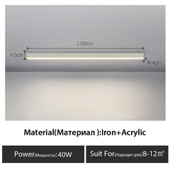 Linear Bar Ceiling Light Fixture