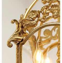Gold Candelabra Cage Pendant Light