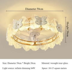 Gold Floral Glass Semi-Flush Mount Ceiling Light