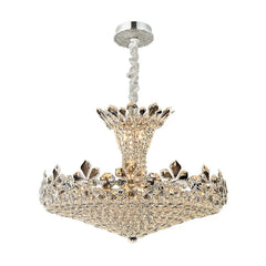 Floral Crystal Chandelier Light with Tiered Bloom Design