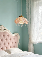 Flower Bud Crystal Pendant Light
