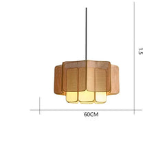 Rattan Woven Tiered Pendant Light Bohemian Style