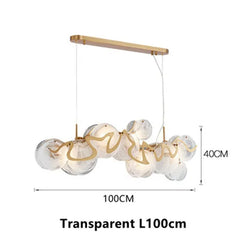 Gold Wave Chandelier with Clear Glass Disc Shades and Brass Accents