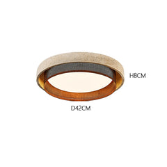 Stone Ring Flush Mount Ceiling Light with Textured Metal Shade
