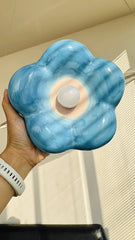 Ceramic Petal Wall Sconce Pink Blue Gradient Light