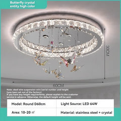 Crystal Ring Chandelier K9 Crystal Cascade Pendant Light