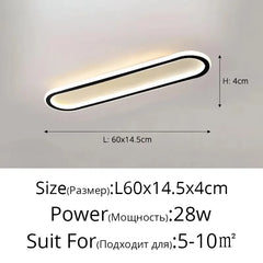 Modern Oval Flush Mount LED Ceiling Light