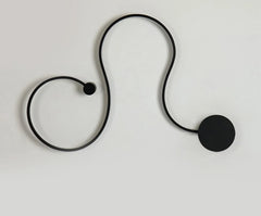 Modern Black Wave LED Sconce Light Fixture - Artistic Wall Lighting