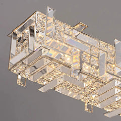 Crystal ceiling light fixture on a gray background
