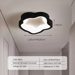 Organic Wavy Flush Mount LED Ceiling Light Fixture