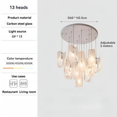 Clear Glass Tube Pendant Light Industrial Bar Chandelier