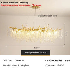 Gold Cascade Crystal Floral Flush Mount Ceiling Light Fixture