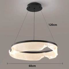 Ceiling light fixture with dimensions labeled on a gray background