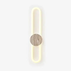 Stone Wall Sconce with Yellow Light Accent Fixture