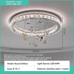 Crystal Ring Chandelier K9 Crystal Cascade Pendant Light