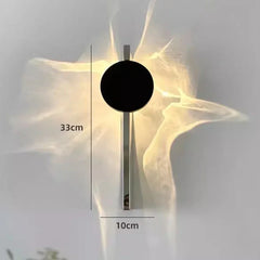 Modern Geometric Disc Wall Sconce with Integrated LED Lighting Effects