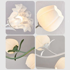 Green Floral Chandelier Acrylic Flower Pendant Light